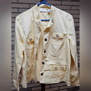 CHICOS Snap Up Jacket Sz 3 (16)